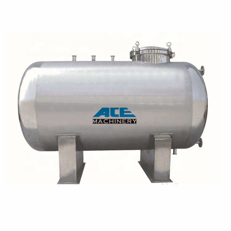 Tanque de almacenamiento horizontal de acero inoxidable