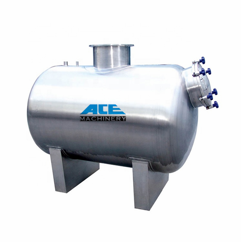 Tanque de almacenamiento horizontal de acero inoxidable