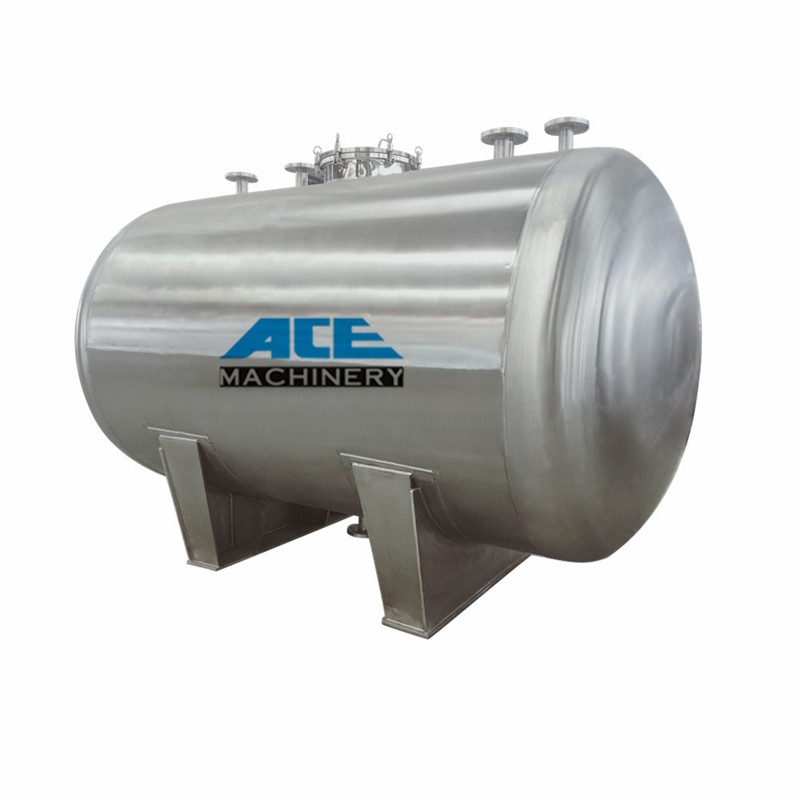 Tanque de almacenamiento horizontal de acero inoxidable