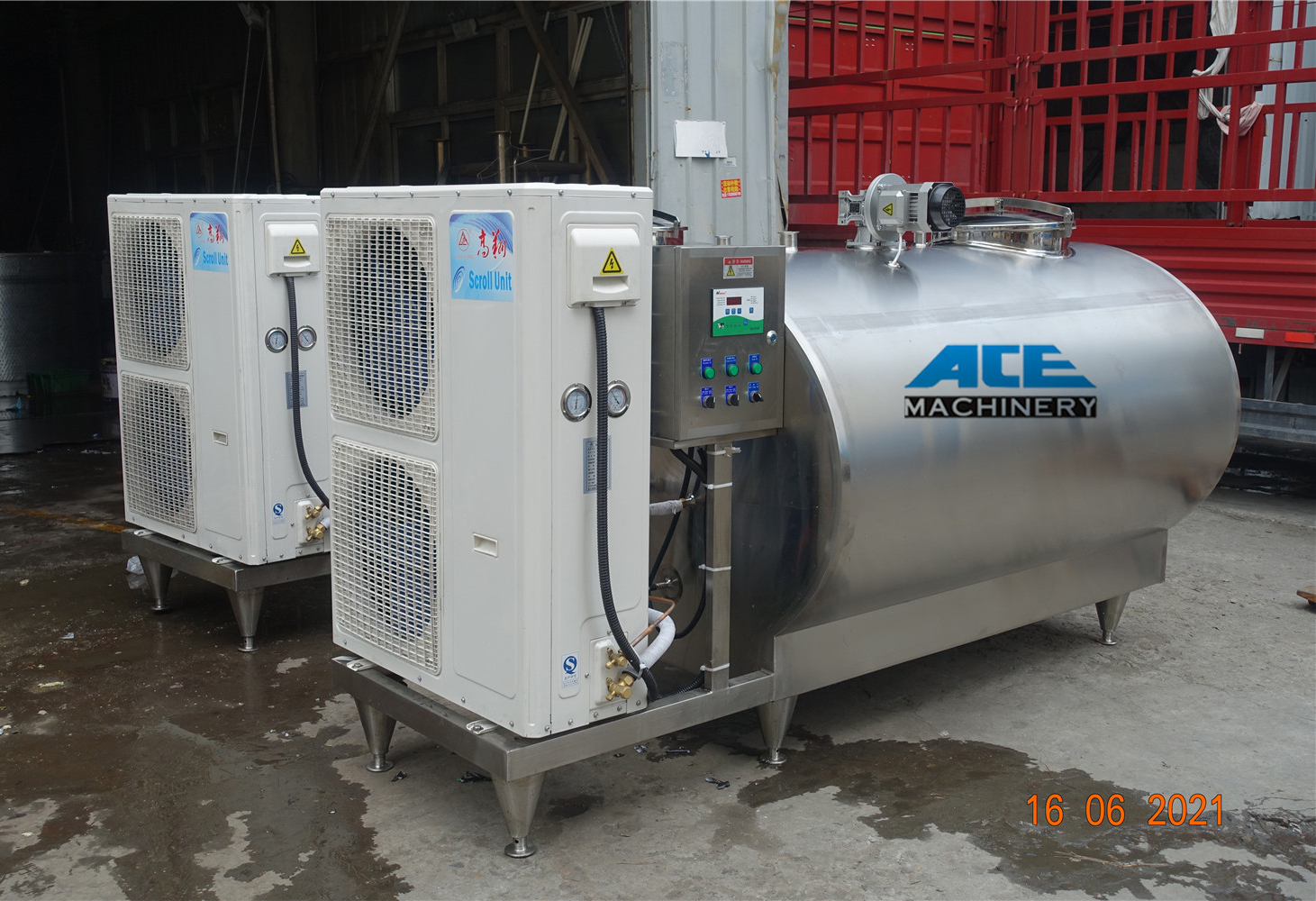 Tanque de enfriamiento de leche