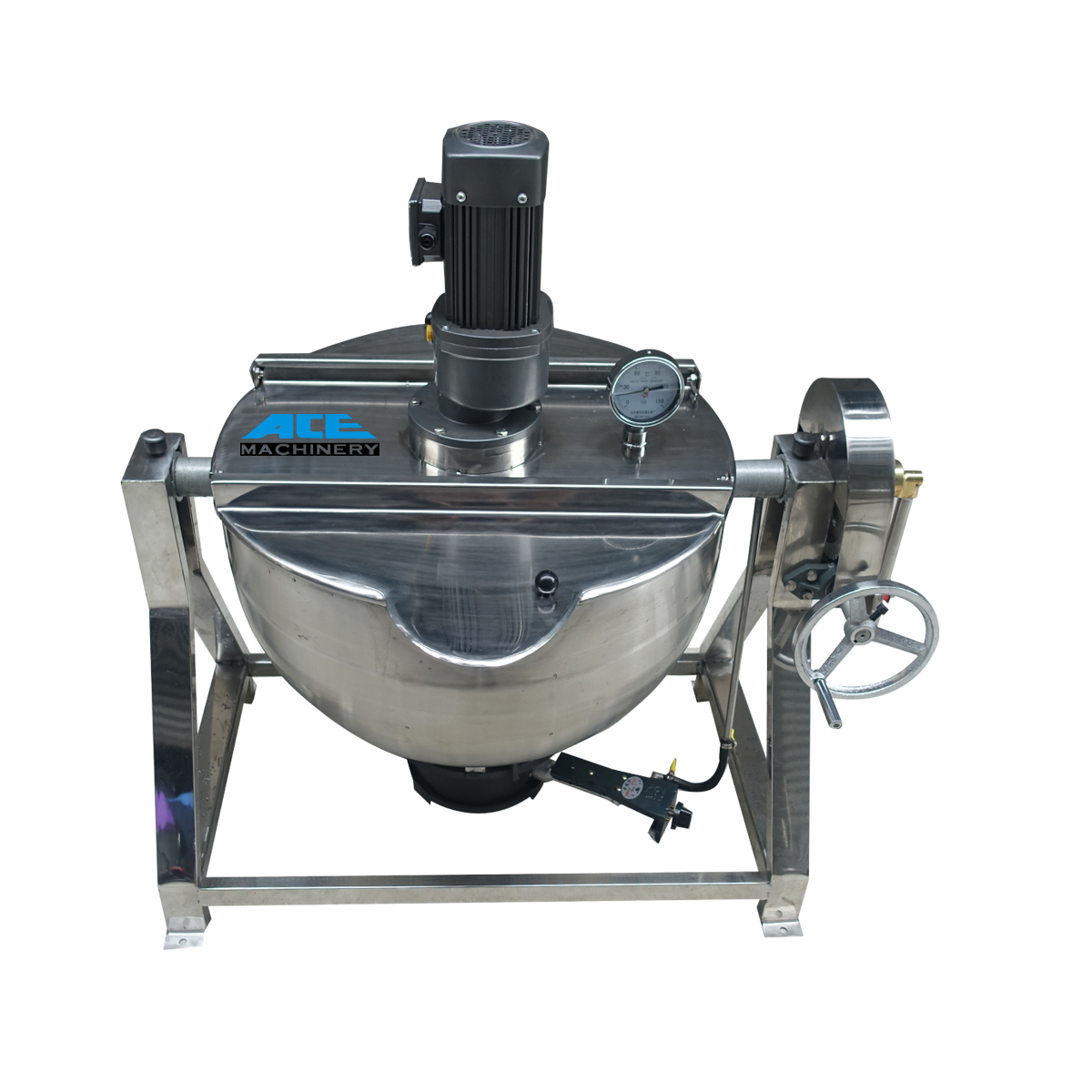 Lpg Gas Heating Jacketed Kettle With Agitator
