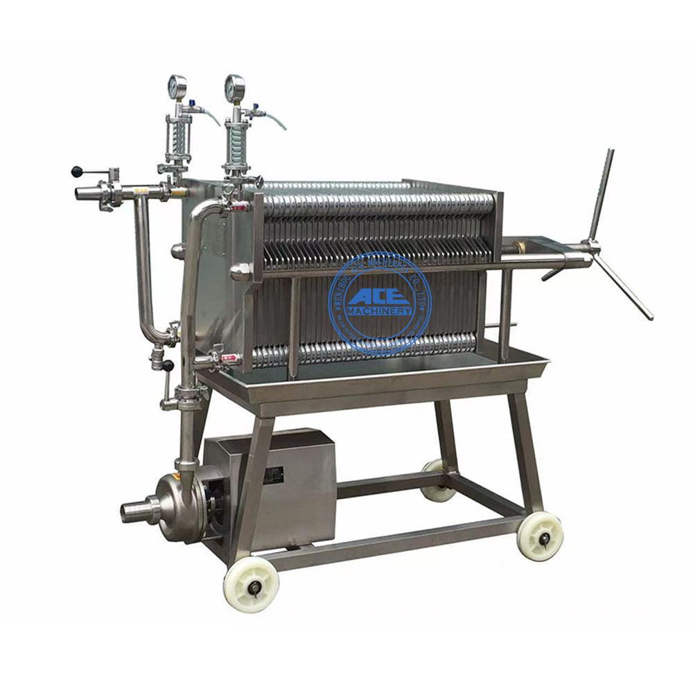 Frame and Plate Filter Press for Wine, beer milk & Beverage