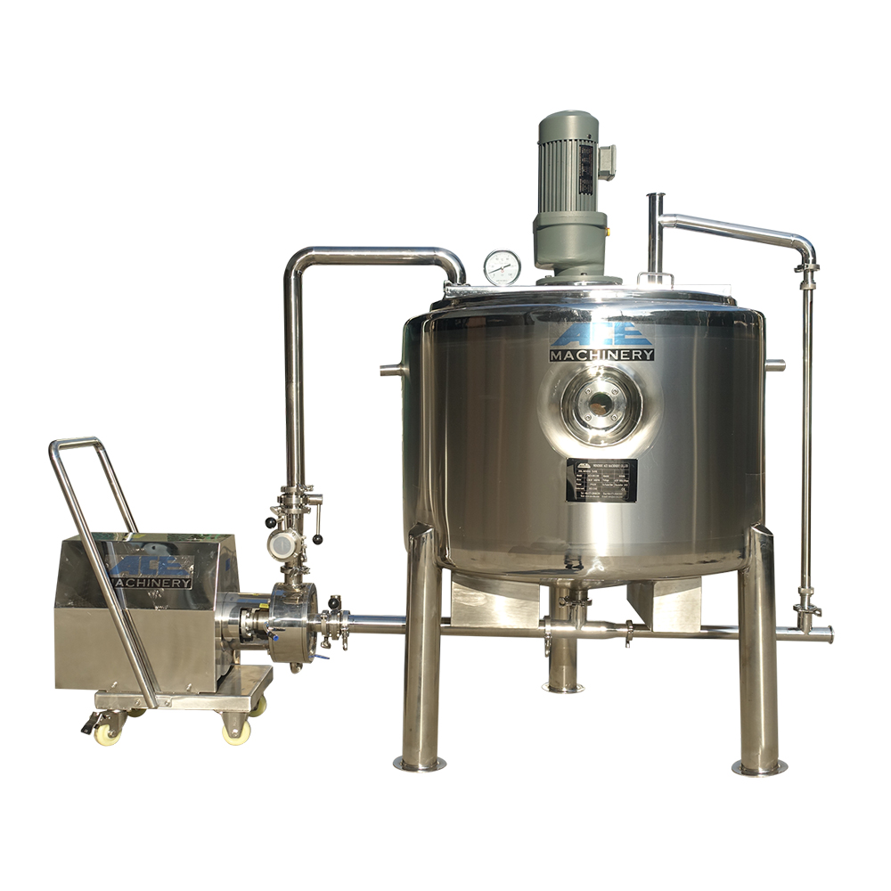 mixing tank with inline homogenizer 