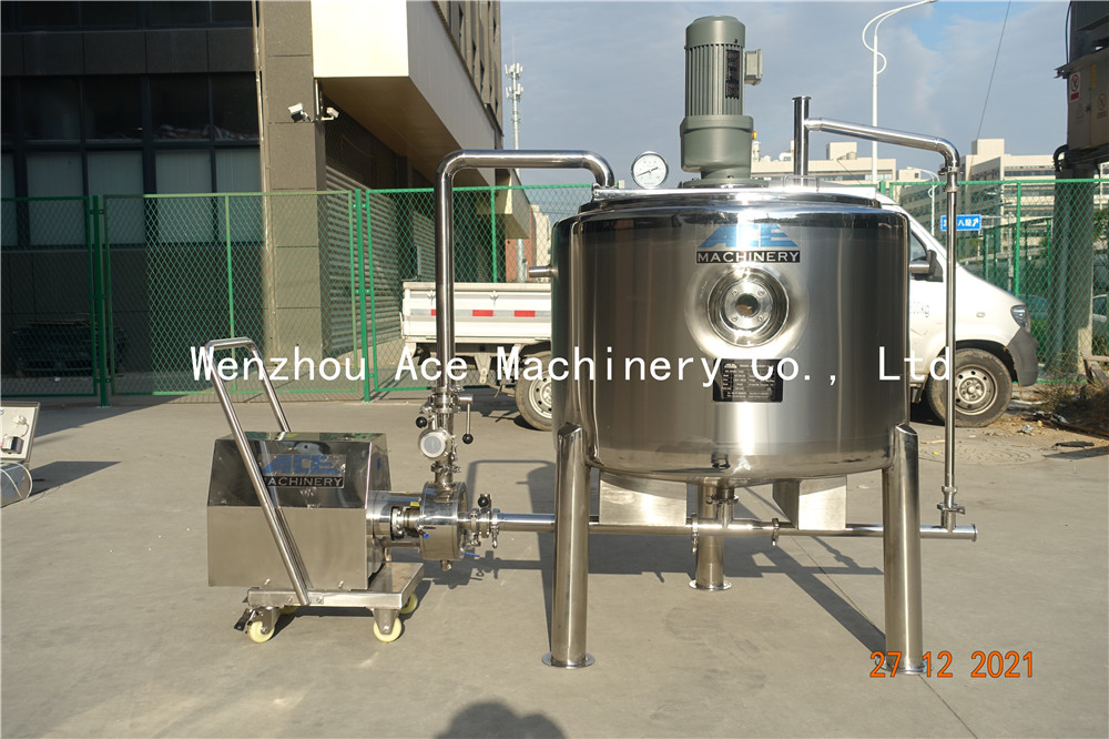 mixing tank with inline homogenizer