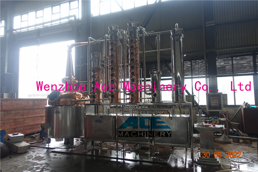 Alambique de cobre para vodka