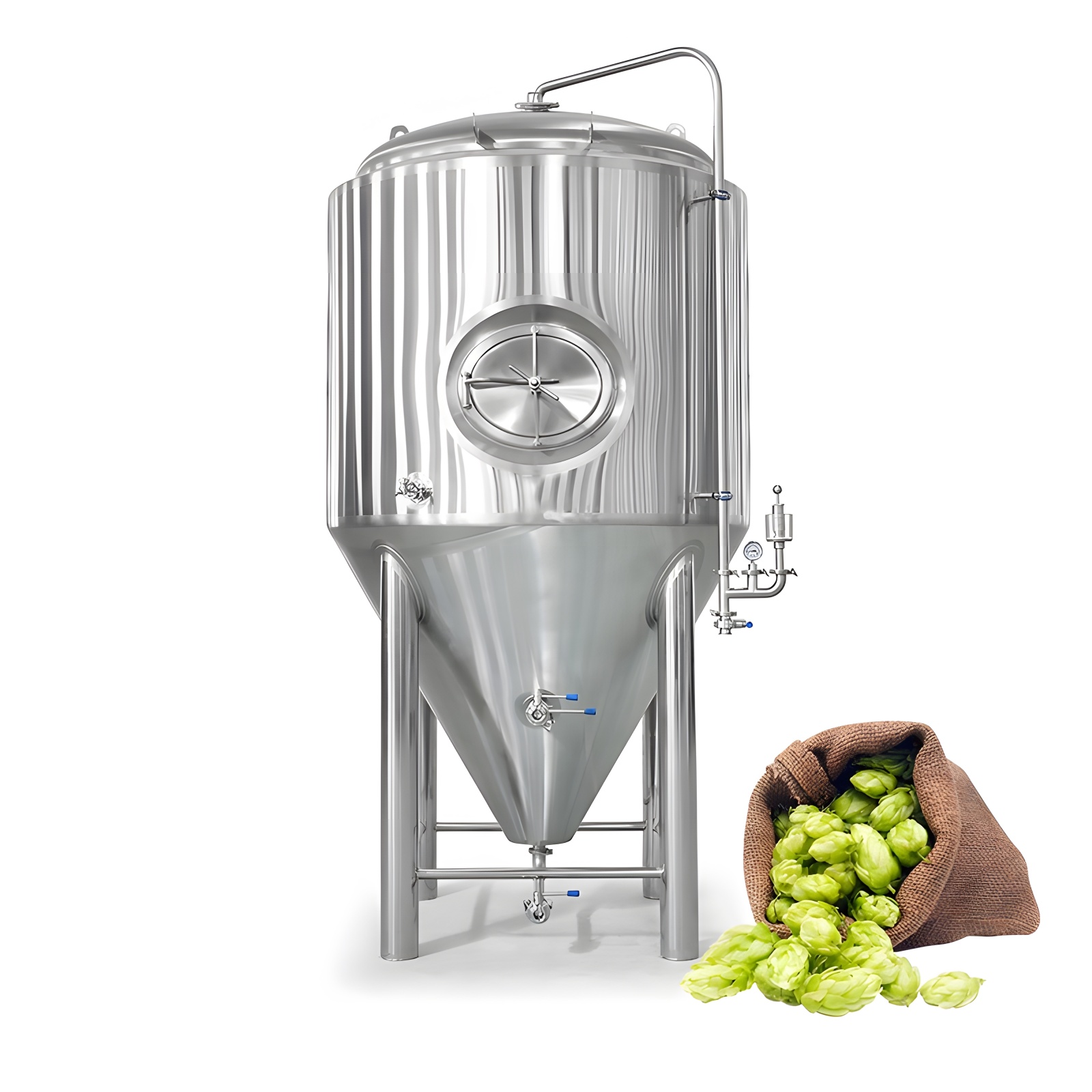 fermentador cónico de acero inoxidable