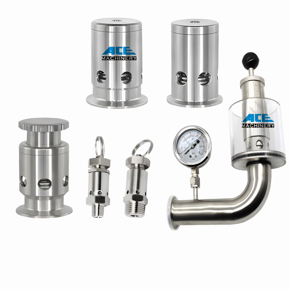 Válvula de espumación de triple abrazadera para la elaboración de cerveza