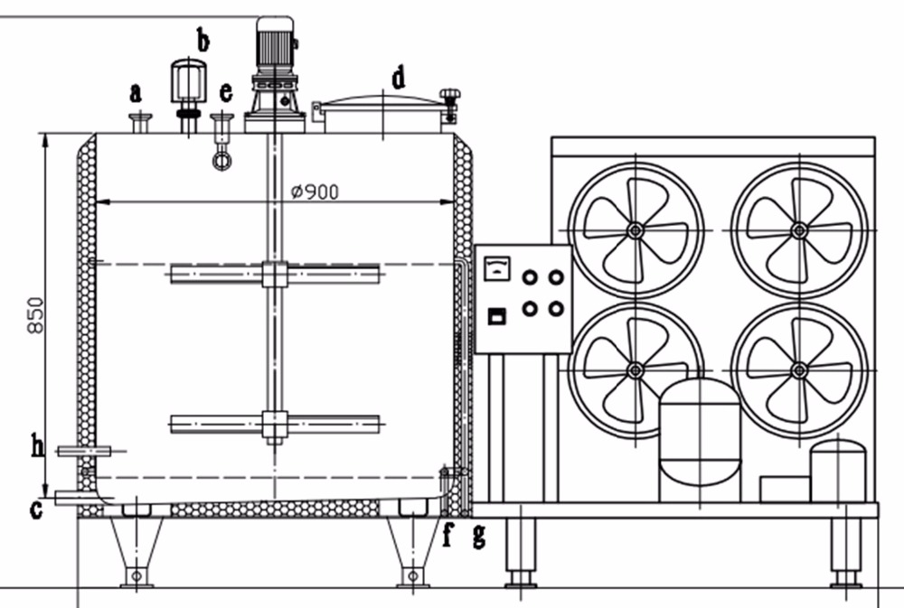 milk cooling tank drawing