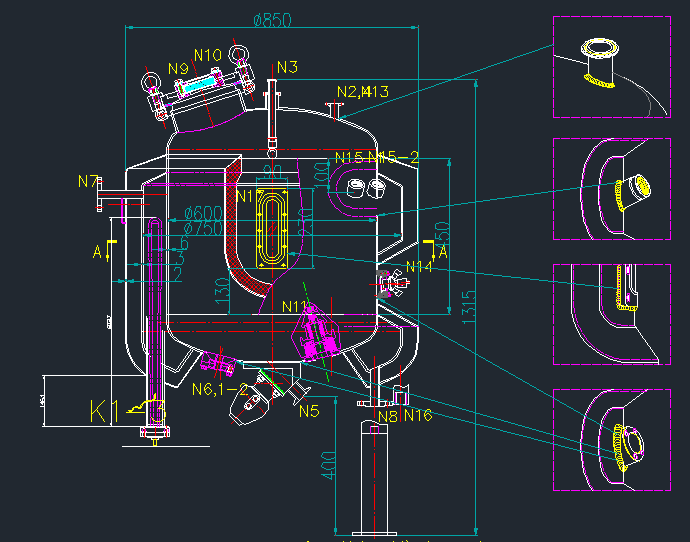 Magnetic Mixing tank