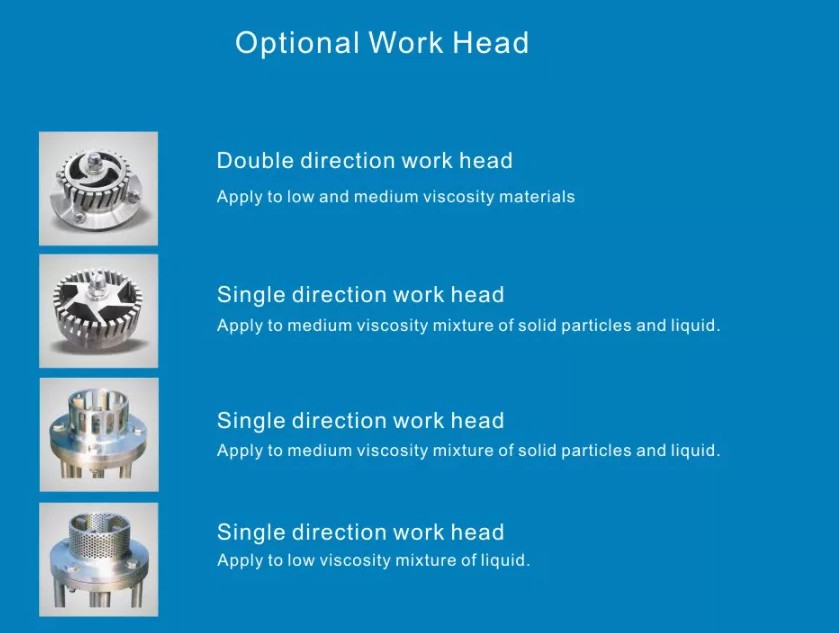 Cabeza de trabajo opcional