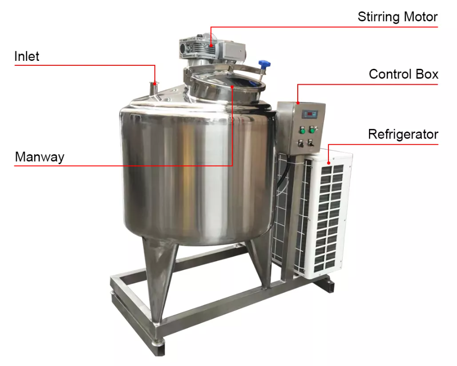 tanque de refrigeración de leche